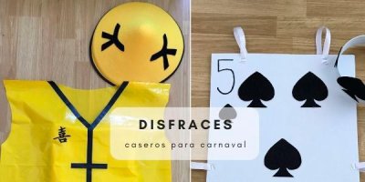 seleccion de disfraces caseros de chino y de naipe